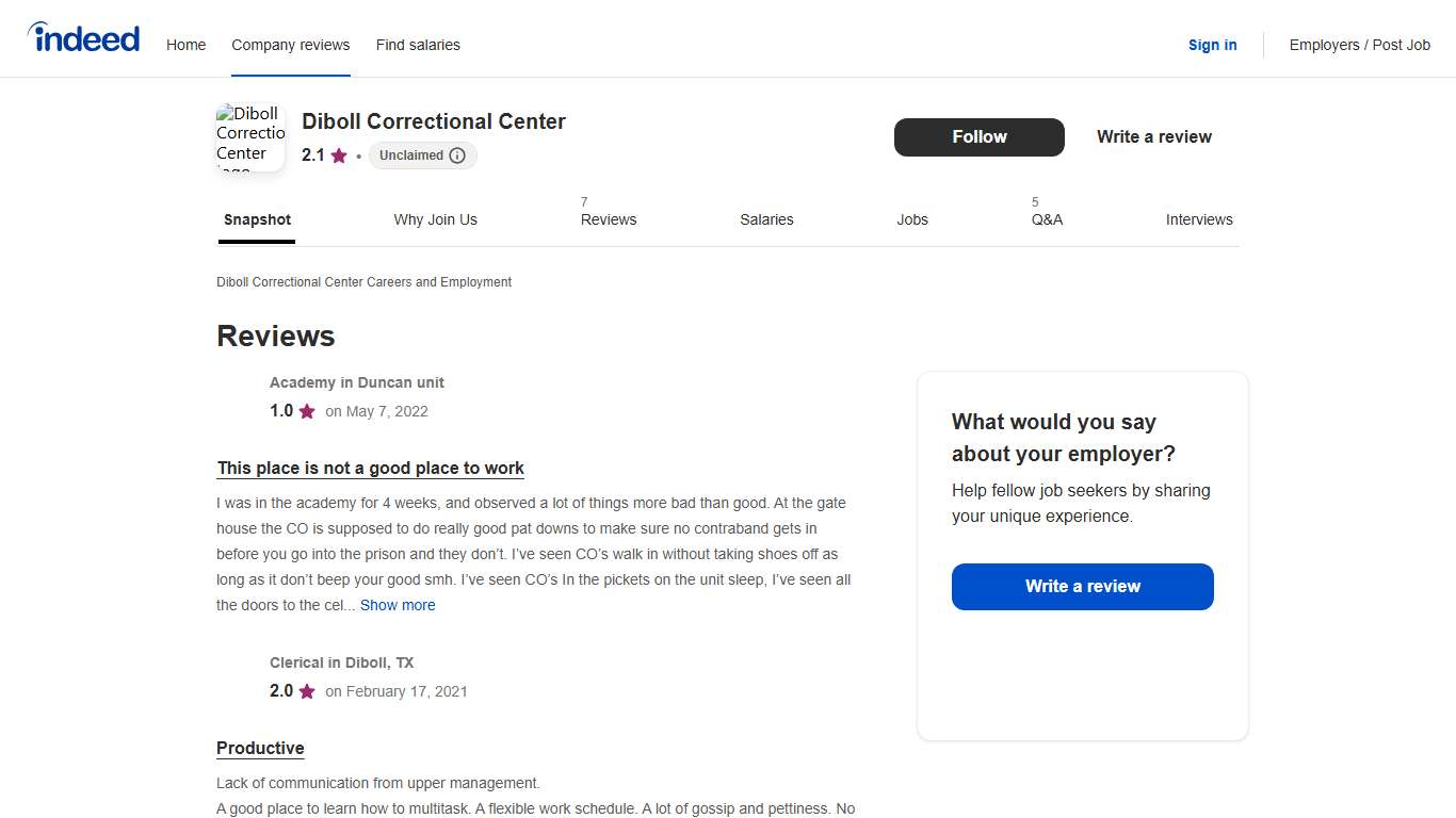 Diboll Correctional Center Careers and Employment | Indeed.com