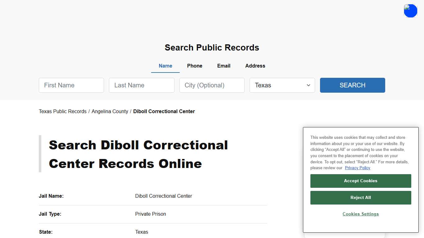 Diboll Correctional Center - Angelina - Texas - TPI