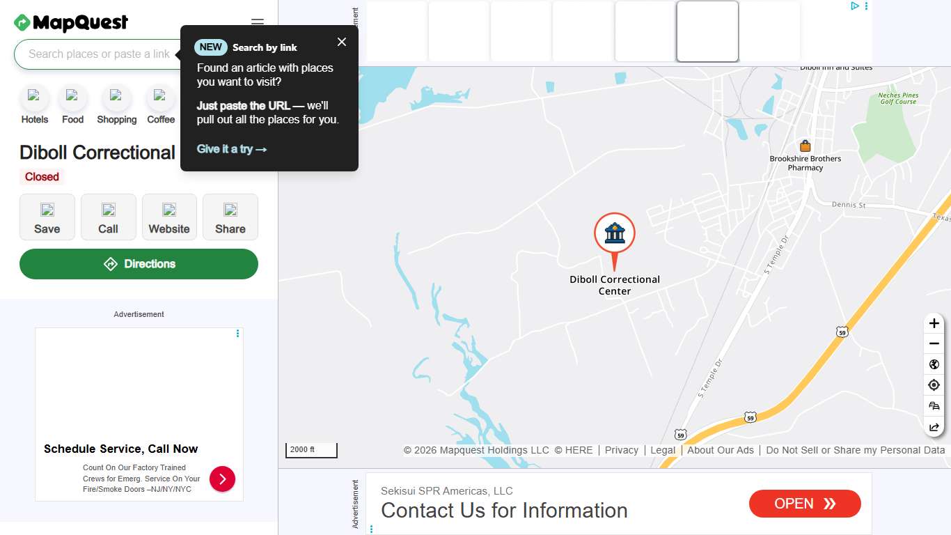 Diboll Correctional Center, 1604 S 1st St, Diboll, TX 75941, US - MapQuest